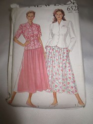6528 NEW LOOK FIT SS-LS JACKET,  LONGER PLEAT SKIRT PATTERN 6-18